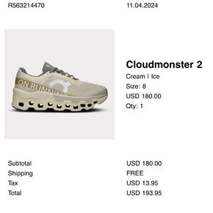 Cloudmonster running shoes